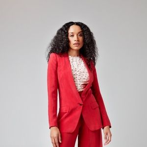 NWT Smythe Long Shawl Blazer in Red